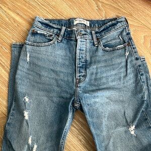 Abercrombie & Fitch blue distressed jeans